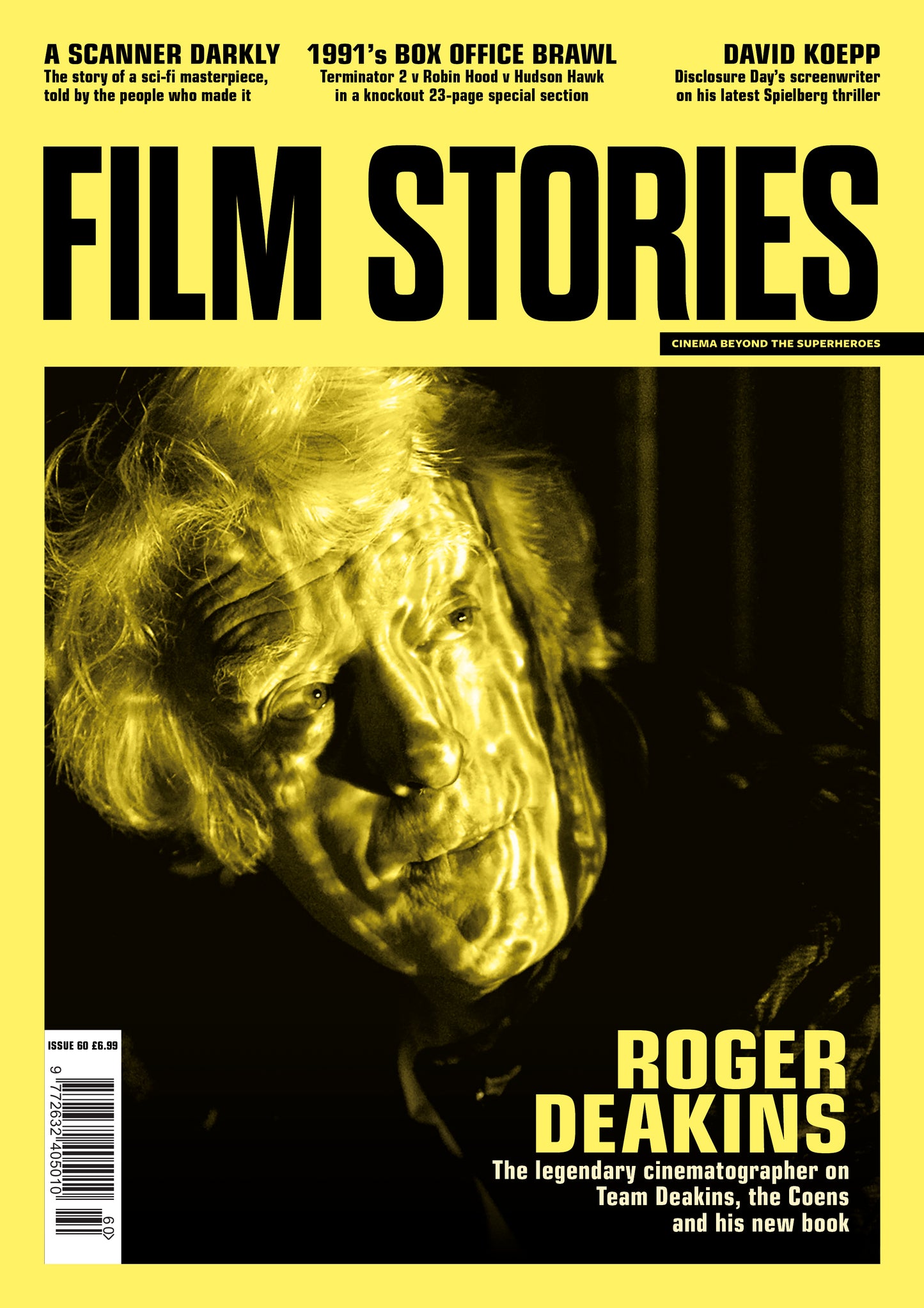 Issue #60 Magazine + Postcard Bundle (3x Covers + 3x Postcards: A Scanner Darkly Magazine + 1991 + Roger Deakins)