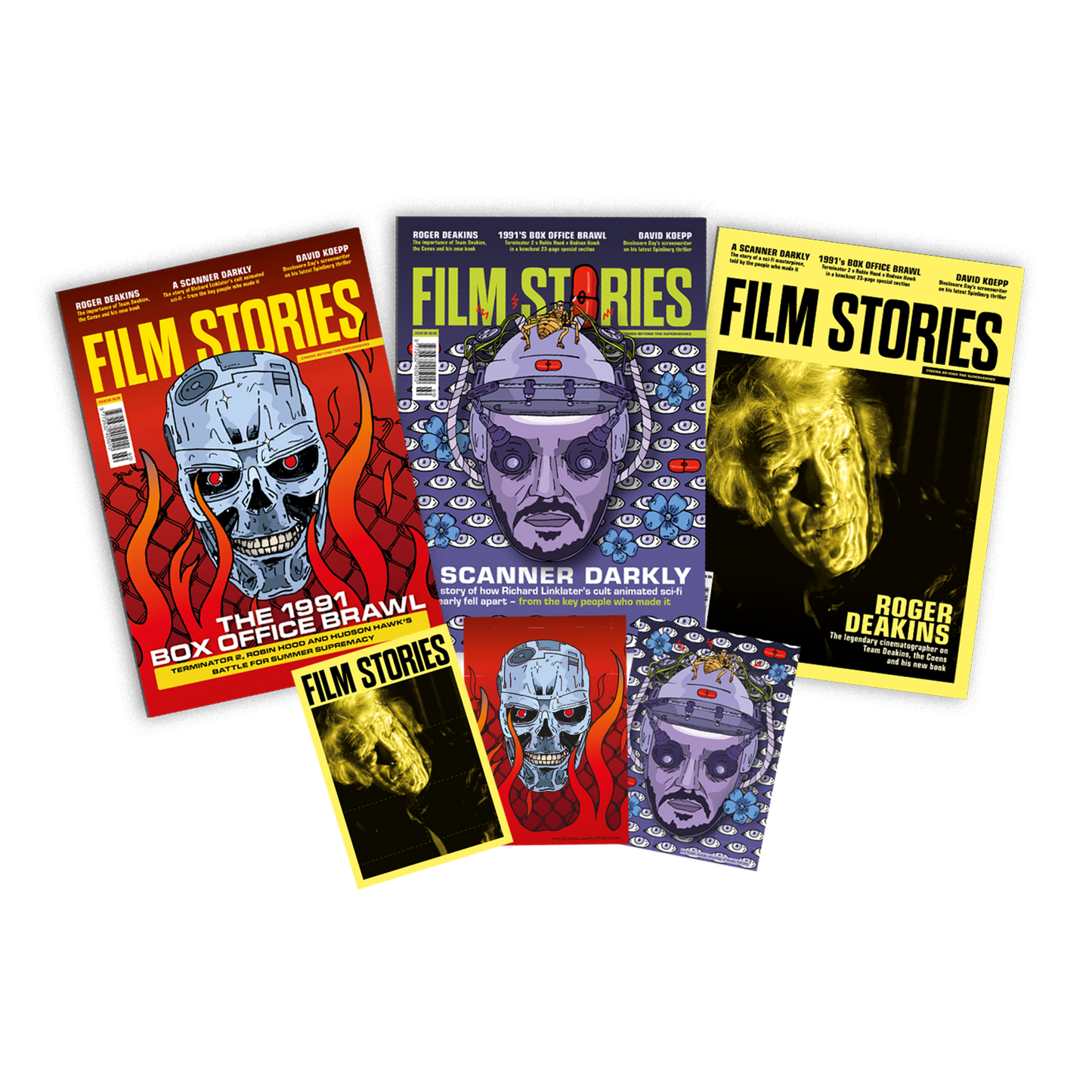 Issue #60 Magazine + Postcard Bundle (3x Covers + 3x Postcards: A Scanner Darkly Magazine + 1991 + Roger Deakins)