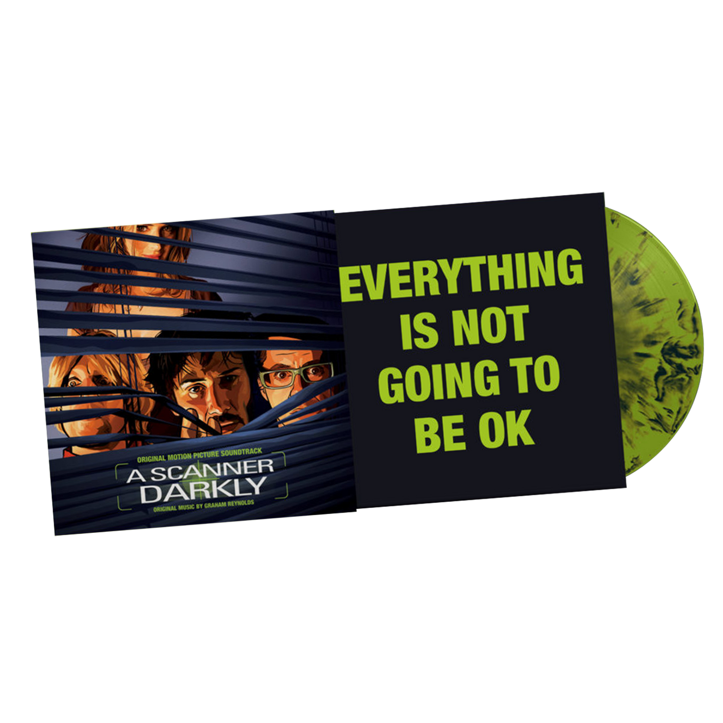 Issue #60 (A Scanner Darkly): Magazine, Signed Green & Black LP + Postcard (A Scanner Darkly)