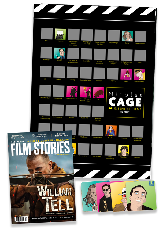 Issue #53 (William Tell): Magazine, Nic Cage Scratch Poster + Coaster Bundle